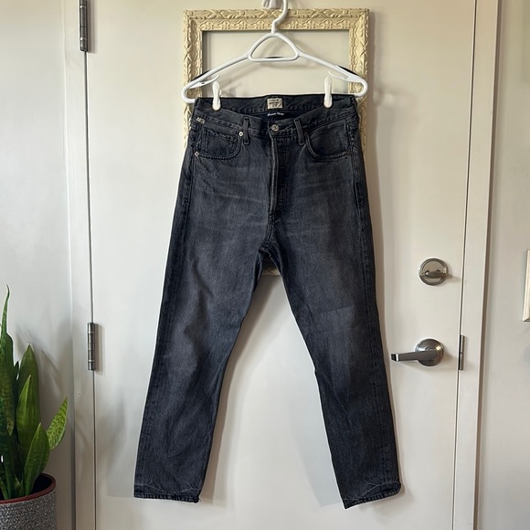 Citizens of Humanity Charlotte High Rise Straight Premium Vintage Black Jeans - Picture 1 of 8